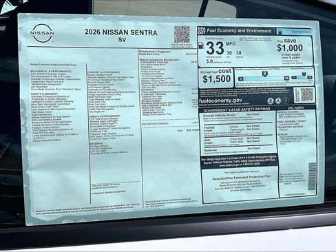 New 2026 Nissan Sentra SV FWD image 17