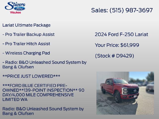 Used 2024 Ford F250 Lariat w/ Lariat Ultimate Package AWD/4WD image 22