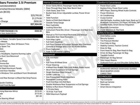 Used 2016 Subaru Forester 2.5i Premium w/ All-Weather Package image 9
