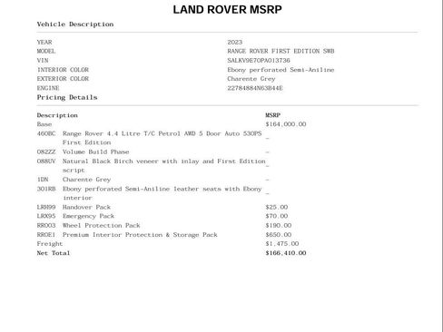 Used 2023 Land Rover Range Rover First Edition image 26