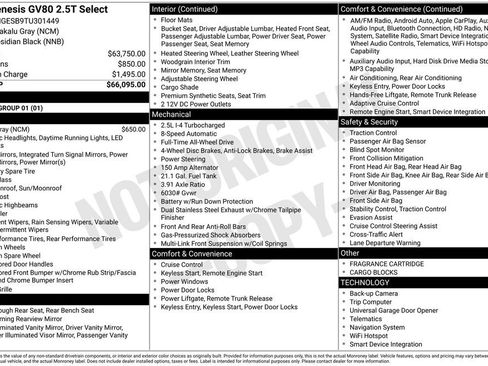 New 2026 Genesis GV80 2.5T Select image 9