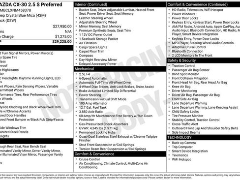 Used 2022 MAZDA CX-30 AWD 2.5 S w/ Preferred Package image 15