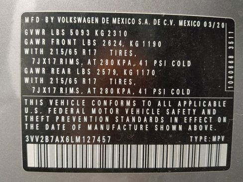 Used 2020 Volkswagen Tiguan SE w/ Panoramic Sunroof Package image 33