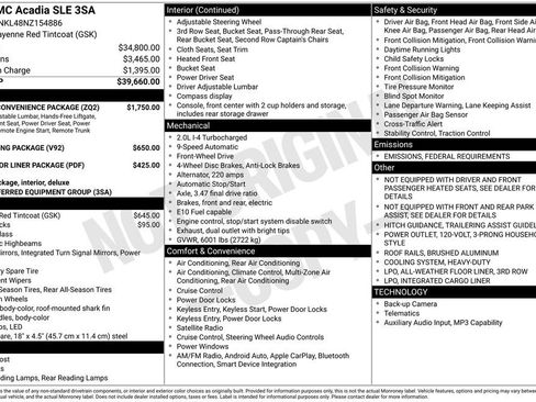 Used 2022 GMC Acadia SLE w/ Driver Convenience Package image 35