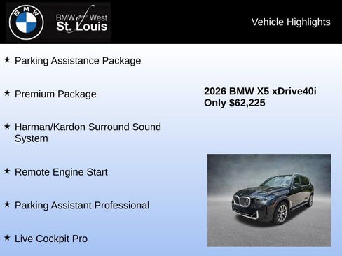 Used 2026 BMW X5 xDrive40i AWD/4WD image 8