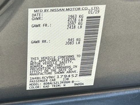 Used 2019 Nissan Altima 2.5 SR FWD image 34