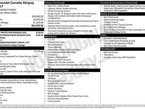 Used 2020 Chevrolet Corvette Stingray Coupe w/ Chrome Exterior Badge Package image 2