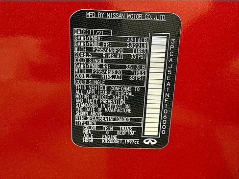 Used 2022 INFINITI QX50 Sensory image 33