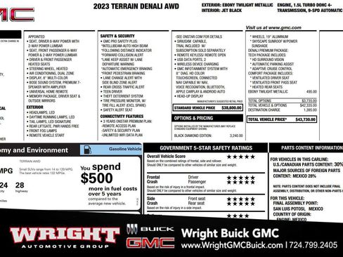Used 2023 GMC Terrain Denali w/ Black Diamond Edition image 1