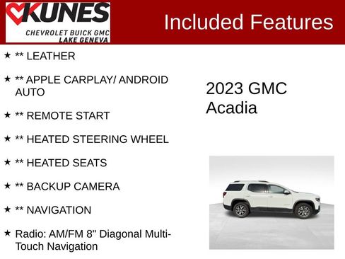 Used 2023 GMC Acadia SLT image 2