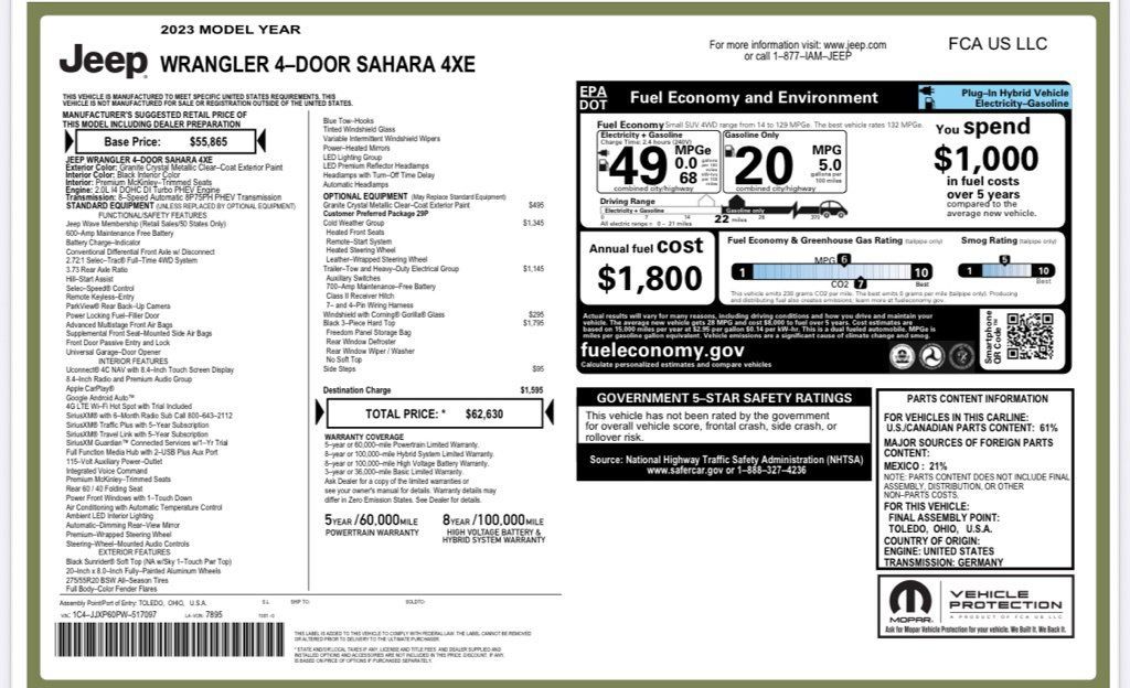 Used 2023 Jeep Wrangler Unlimited Sahara w/ Cold Weather Group AWD/4WD image 24