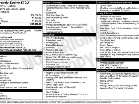 Used 2026 Chevrolet Equinox LT w/ Safety and Technology Package image 2