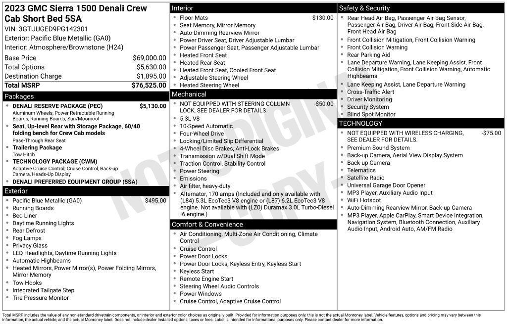 Used 2023 GMC Sierra 1500 Denali w/ Denali Reserve Package AWD/4WD image 38