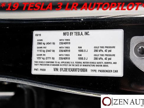 Used 2019 Tesla Model 3 Standard Range Plus image 54