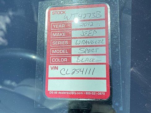 Used 2012 Jeep Wrangler Sport AWD/4WD image 17