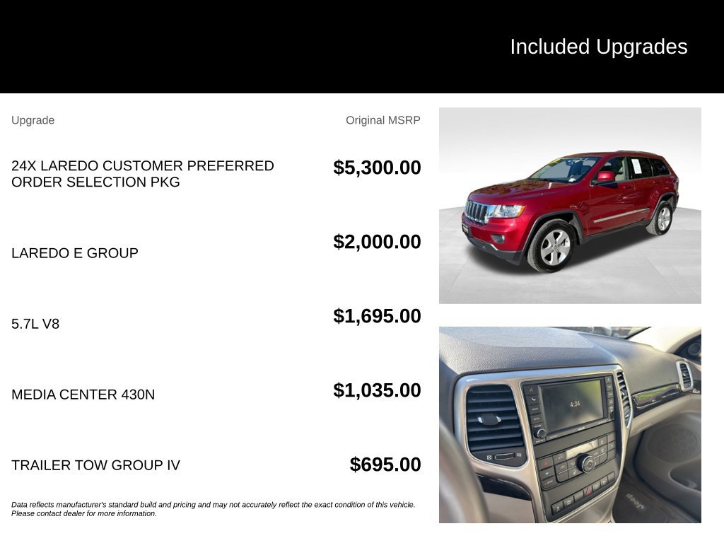 Used 2012 Jeep Grand Cherokee Laredo AWD/4WD image 7