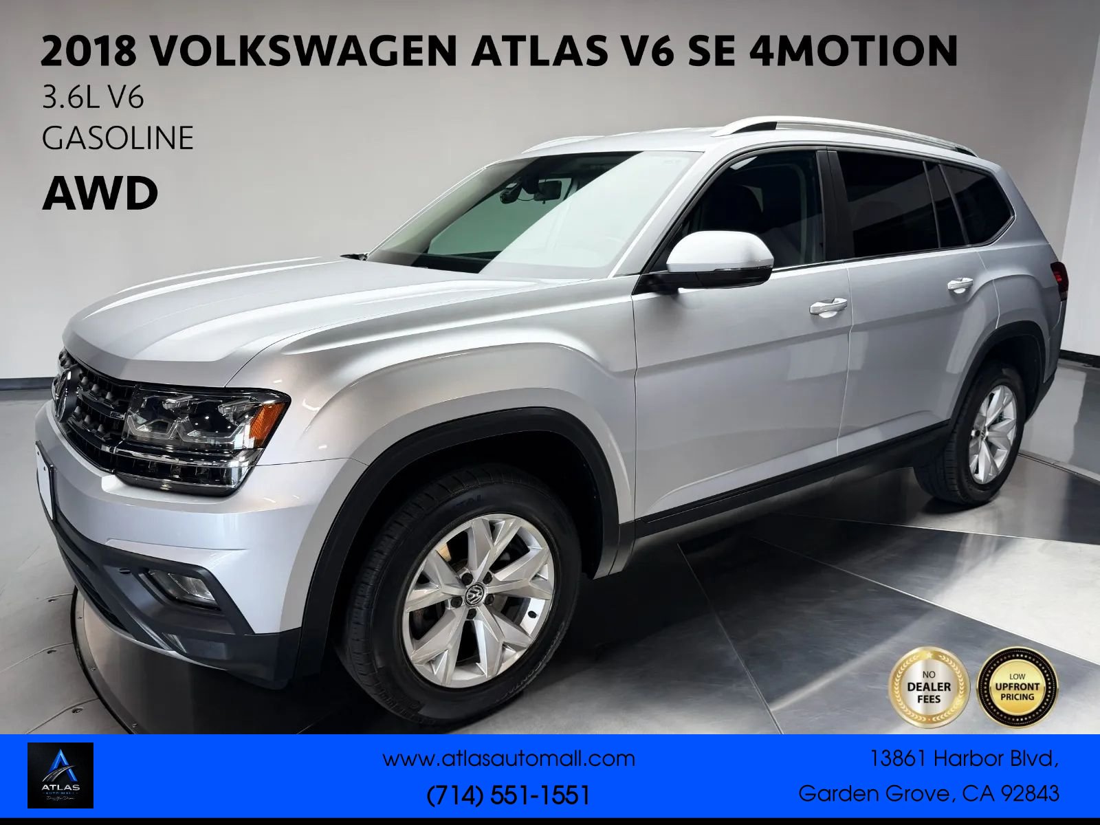 Used 2018 Volkswagen Atlas SE AWD/4WD image 1