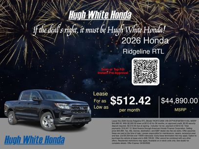New 2026 Honda Ridgeline RTL