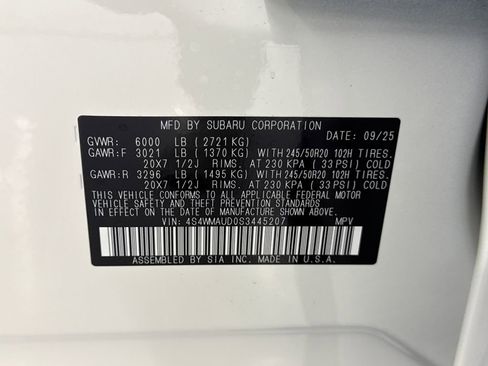 New 2025 Subaru Ascent Touring image 27