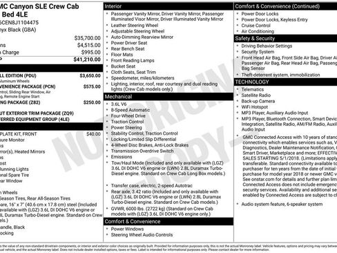 Used 2018 GMC Canyon SLE w/ Nightfall Edition AWD/4WD image 5