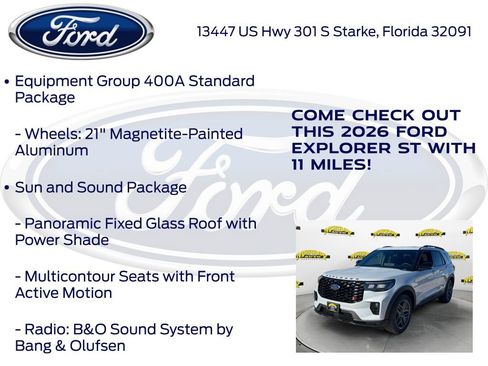 New 2026 Ford Explorer ST w/ Sun And Sound Package RWD image 20