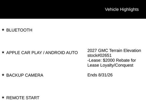 New 2027 GMC Terrain Elevation AWD/4WD image 2