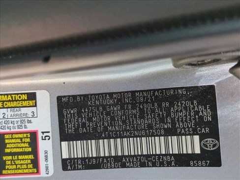 Used 2022 Toyota Camry LE FWD image 15
