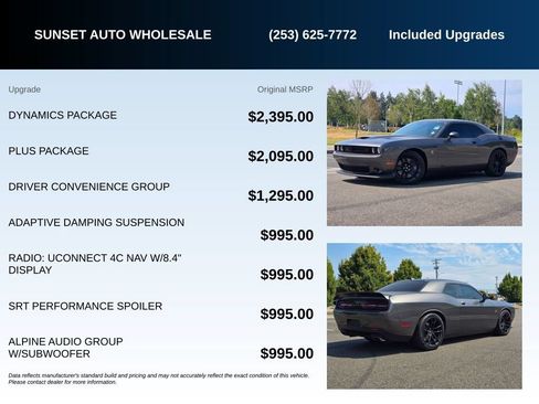Used 2021 Dodge Challenger R/T Scat Pack w/ Dynamics Package RWD image 22