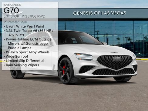 Certified 2026 Genesis G70 3.3T Sport Prestige RWD image 3