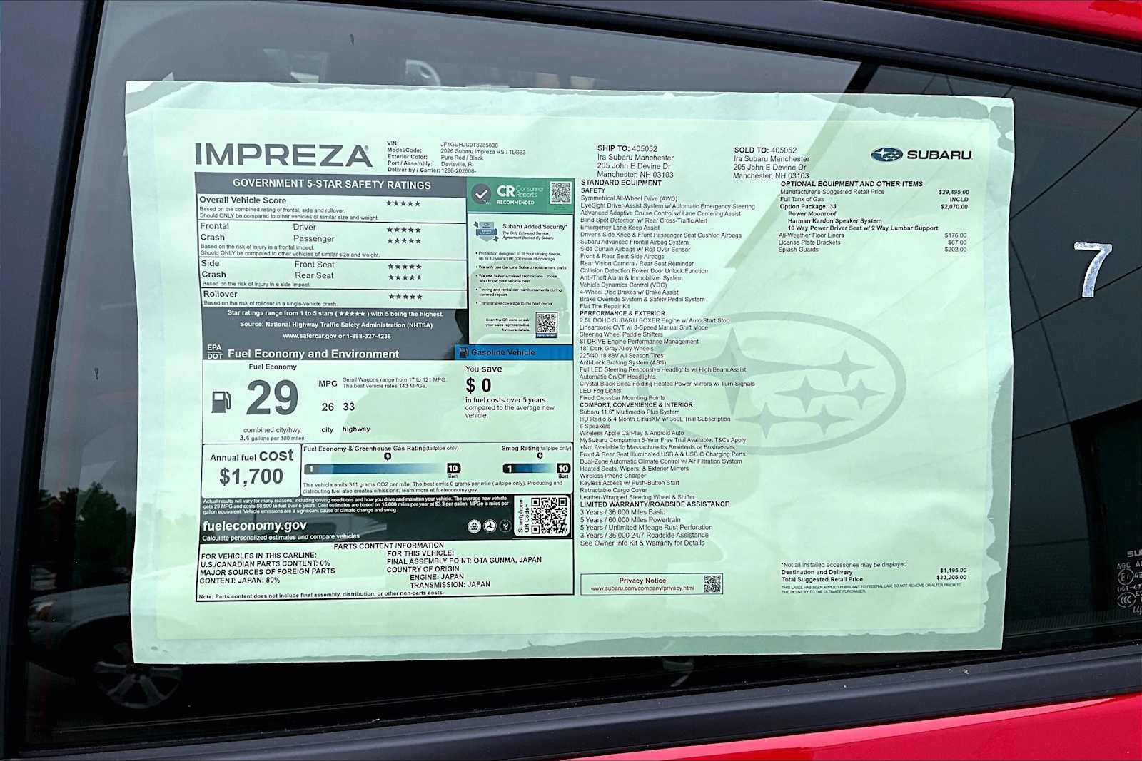New 2026 Subaru Impreza RS AWD/4WD image 18