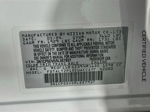 Certified 2024 Nissan Kicks SR w/ SR Premium Package FWD image 30
