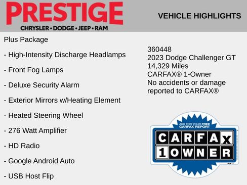 Used 2023 Dodge Challenger GT w/ Plus Package RWD image 4