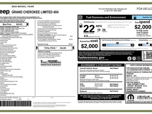 Certified 2023 Jeep Grand Cherokee Limited AWD/4WD image 7