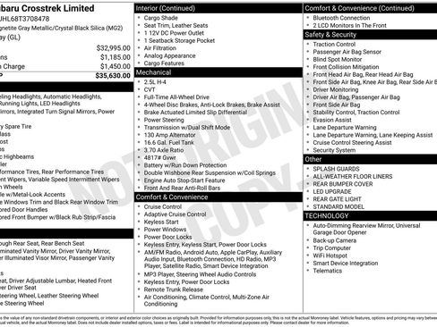 Certified 2026 Subaru Crosstrek 2.5i Limited image 34