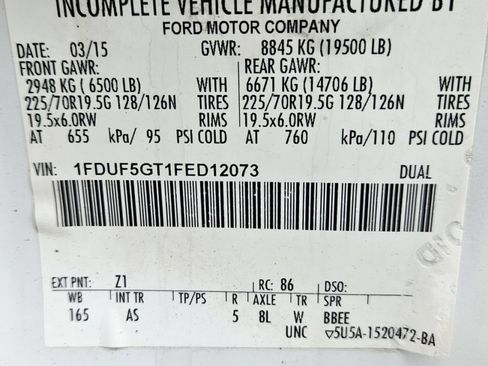 Used 2015 Ford F550 2WD Regular Cab Super Duty image 19