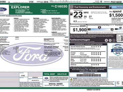 Used 2023 Ford Explorer XLT w/ Equipment Group 202A AWD/4WD image 46