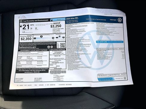 New 2026 Volkswagen Atlas SEL image 35