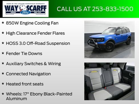 New 2025 Ford Bronco Sport Badlands w/ Sasquatch Badlands Package image 25