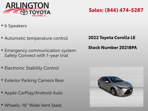 Used 2022 Toyota Corolla LE FWD image 4