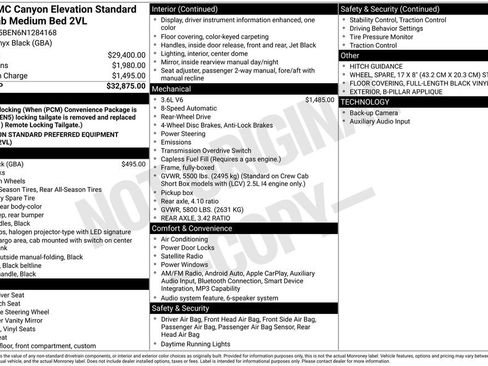 Used 2022 GMC Canyon Elevation Standard image 17