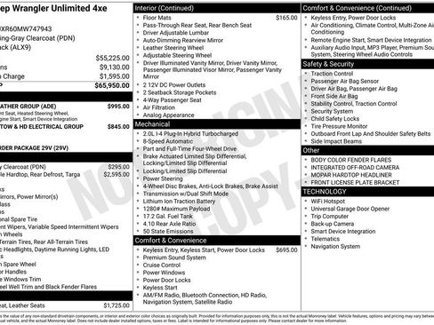 Certified 2021 Jeep Wrangler Unlimited Rubicon 4xe w/ Cold Weather Group image 23