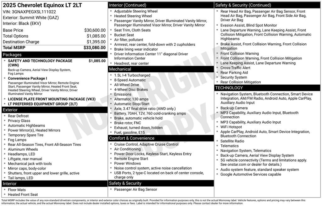 Certified 2025 Chevrolet Equinox LT w/ Safety and Technology Package AWD/4WD image 5