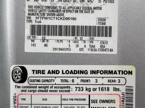 Used 2012 Ford F150 XLT w/ XLT Chrome Pkg RWD image 34