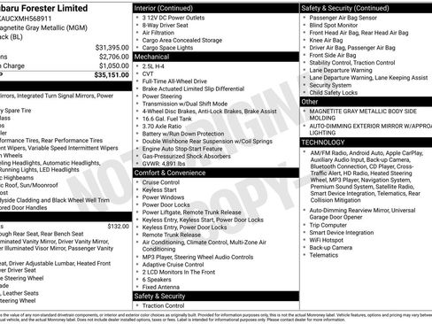 Certified 2021 Subaru Forester Limited image 34