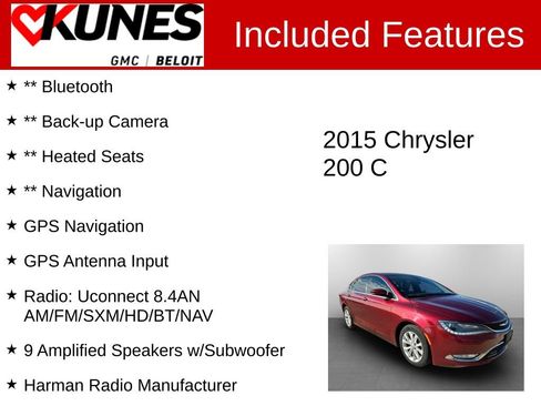 Used 2015 Chrysler 200 C w/ Navigation & Sound Group I image 2