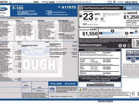 Certified 2022 Ford F150 Lariat w/ Equipment Group 502A High image 34