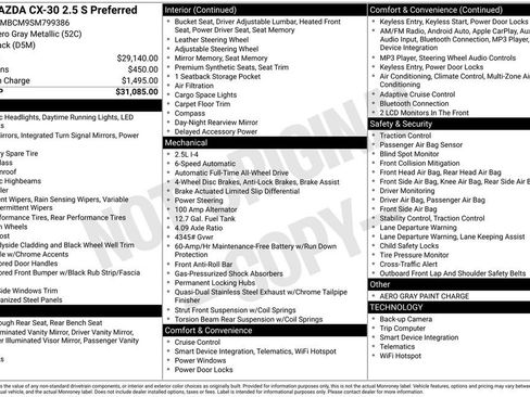 Used 2025 MAZDA CX-30 AWD 2.5 S w/ Preferred Package image 5