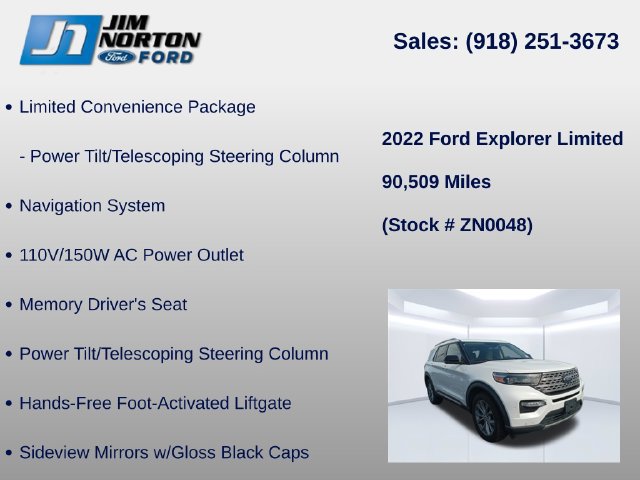 Used 2022 Ford Explorer Limited w/ Equipment Group 301A AWD/4WD image 14
