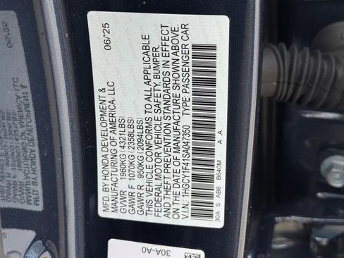 Certified 2025 Honda Accord SE image 30