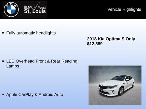 Used 2018 Kia Optima S w/ Panoramic Sunroof Package FWD image 16